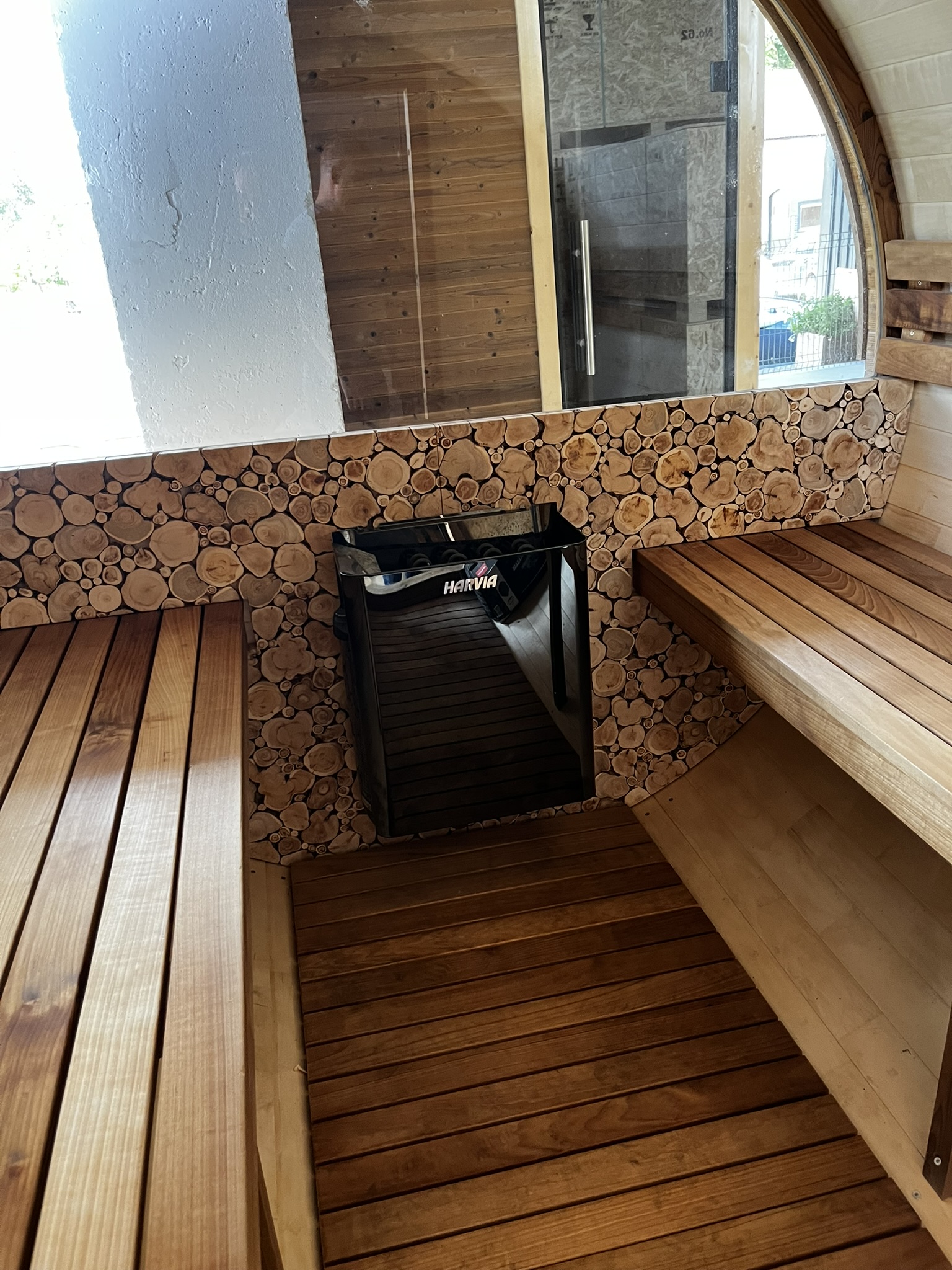 Premium juniper panels for sauna interiors
